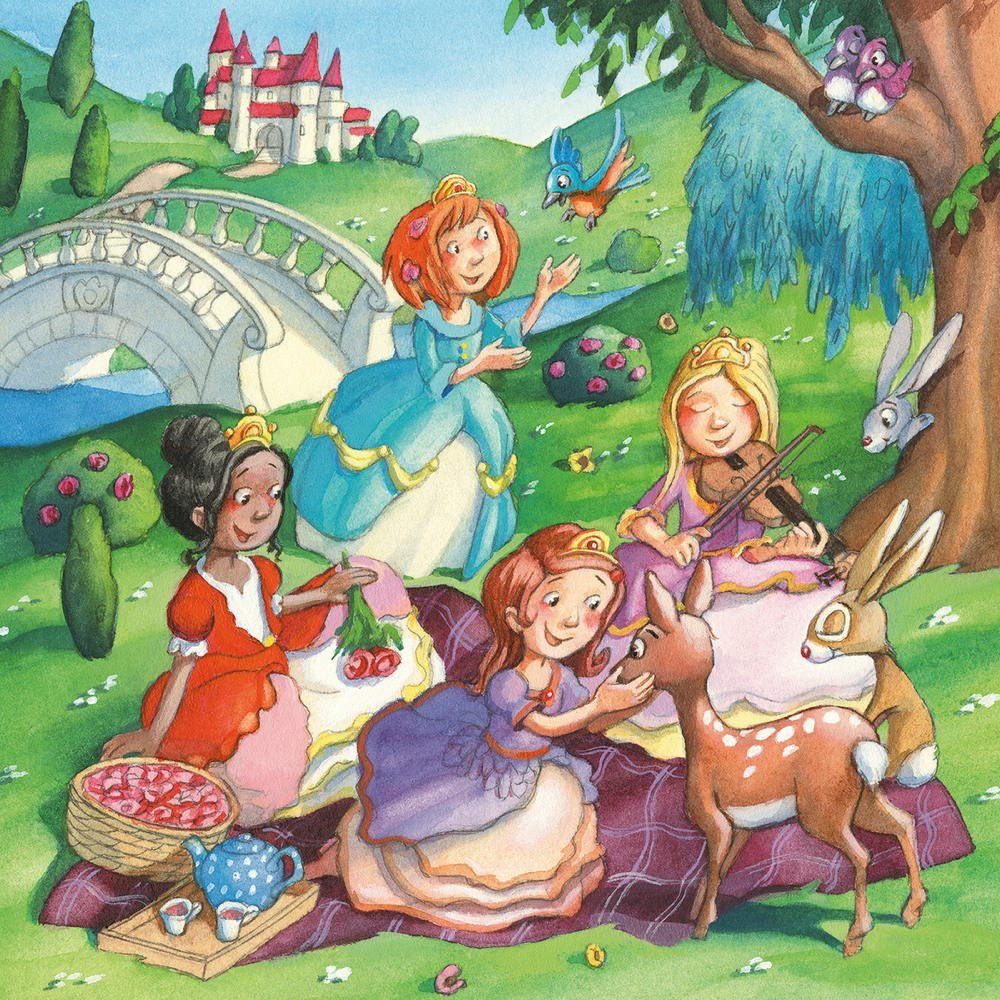 Ravensburger Puzzle 3 x Prinzessinnen Teile 49 Kleine Ravensburger Puzzleteile 05564, 49 Kinder Puzzle
