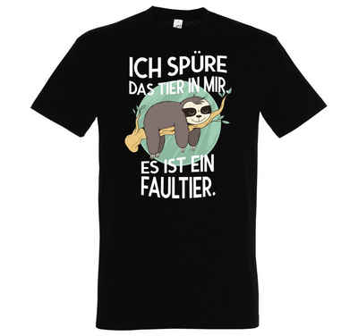 Youth Designz T-Shirt Das Tier in mir Faultier Herren T-Shirt mit lustigem Frontprint