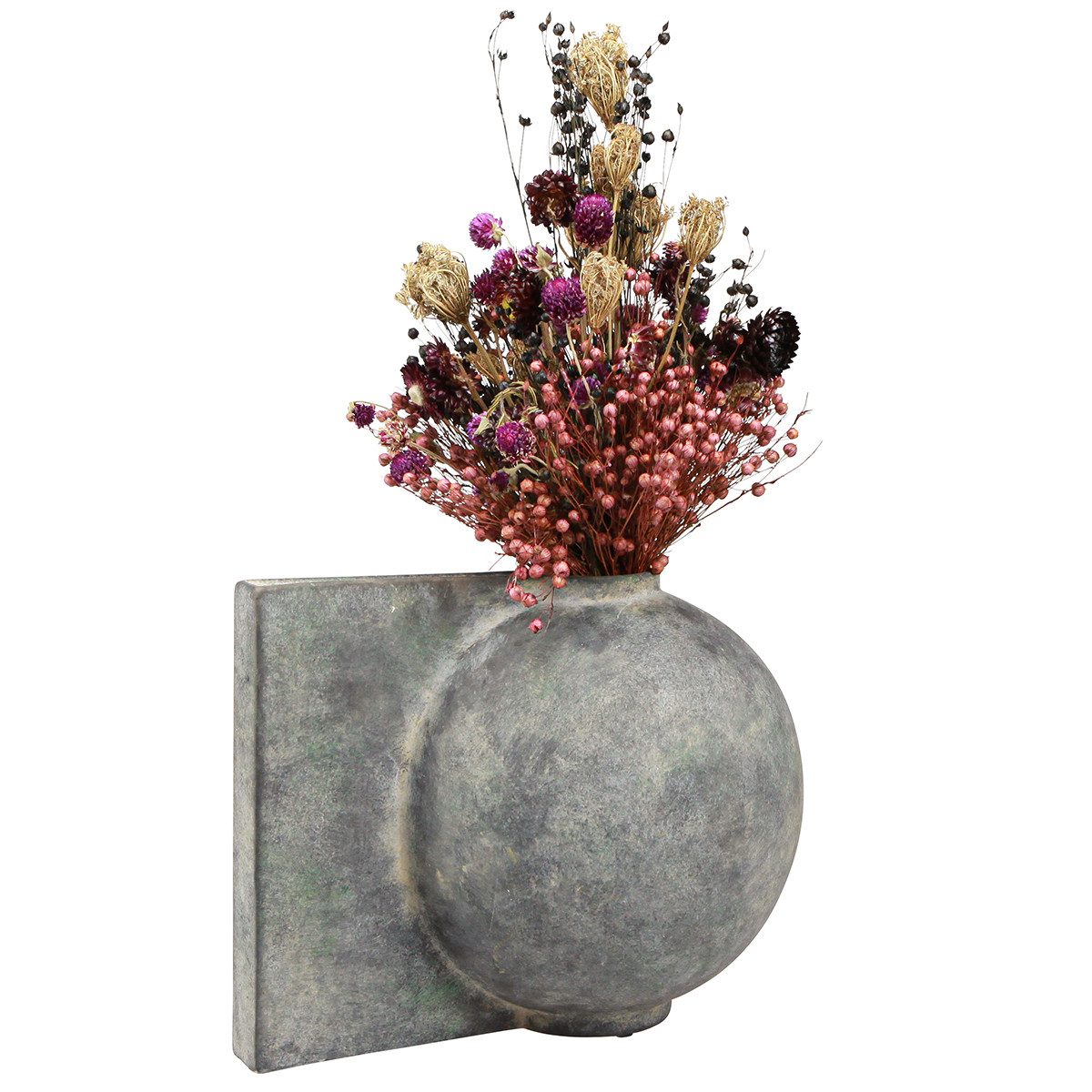 Trockenblume Сухоцветы Lila Klee, Strohblumen, Flachs, Dill 35cm, 150g, Viana