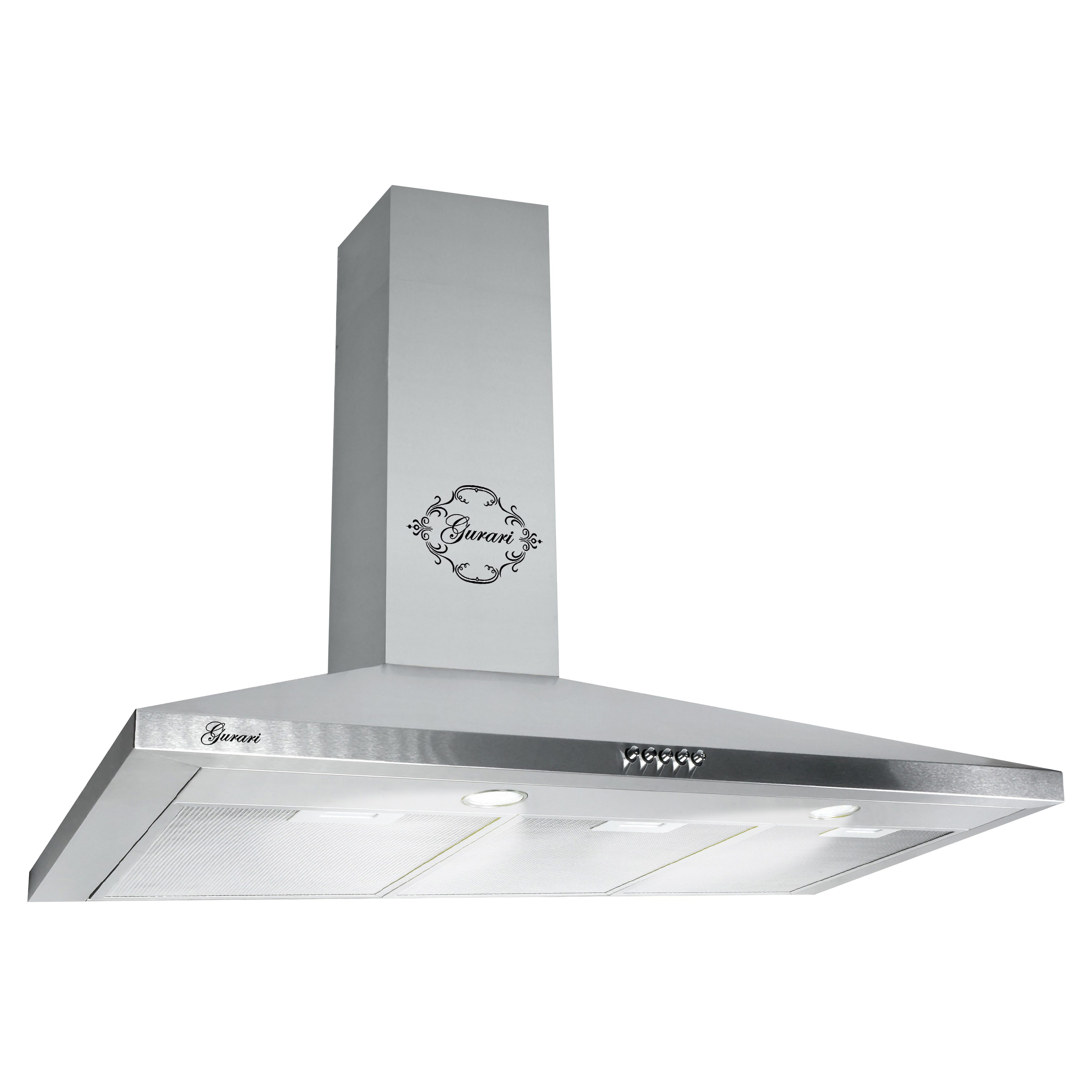 GURARI Wandhaube GCH C 147 IS 9+Umluft GCH C 147 IS 9+Umluft, Dunstabzugshaube 90 cm, aus Edelstahl, 1000m³/h