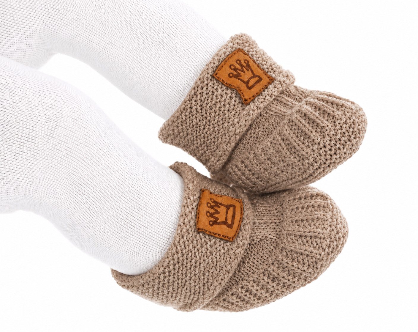 La Bortini Füßlinge Baby Strickschuhe Socken Stricksocken Erstlingssocken Babyschuhe weich, für Neugeborene Babys