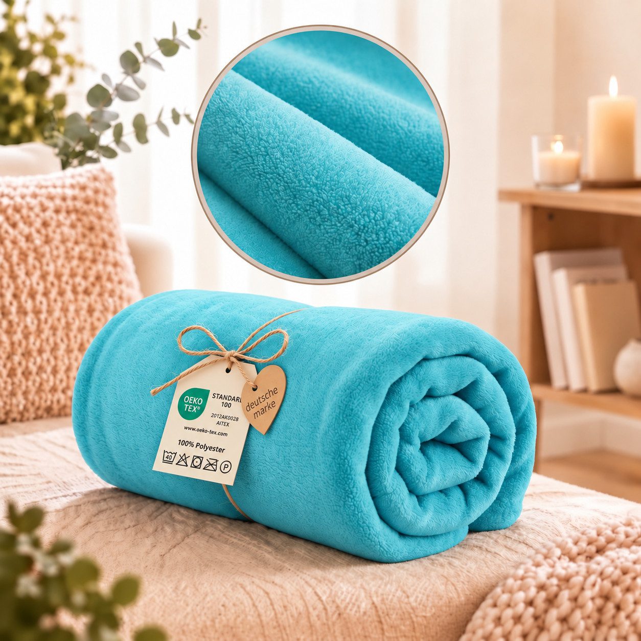 Wohndecke Luxury Kuscheldecke, 150x200 cm, 220x240 cm, 230x270 cm, Buymax, super weiche Fleece-Tagesdecke, Sofadecke – Bild 2 von 5