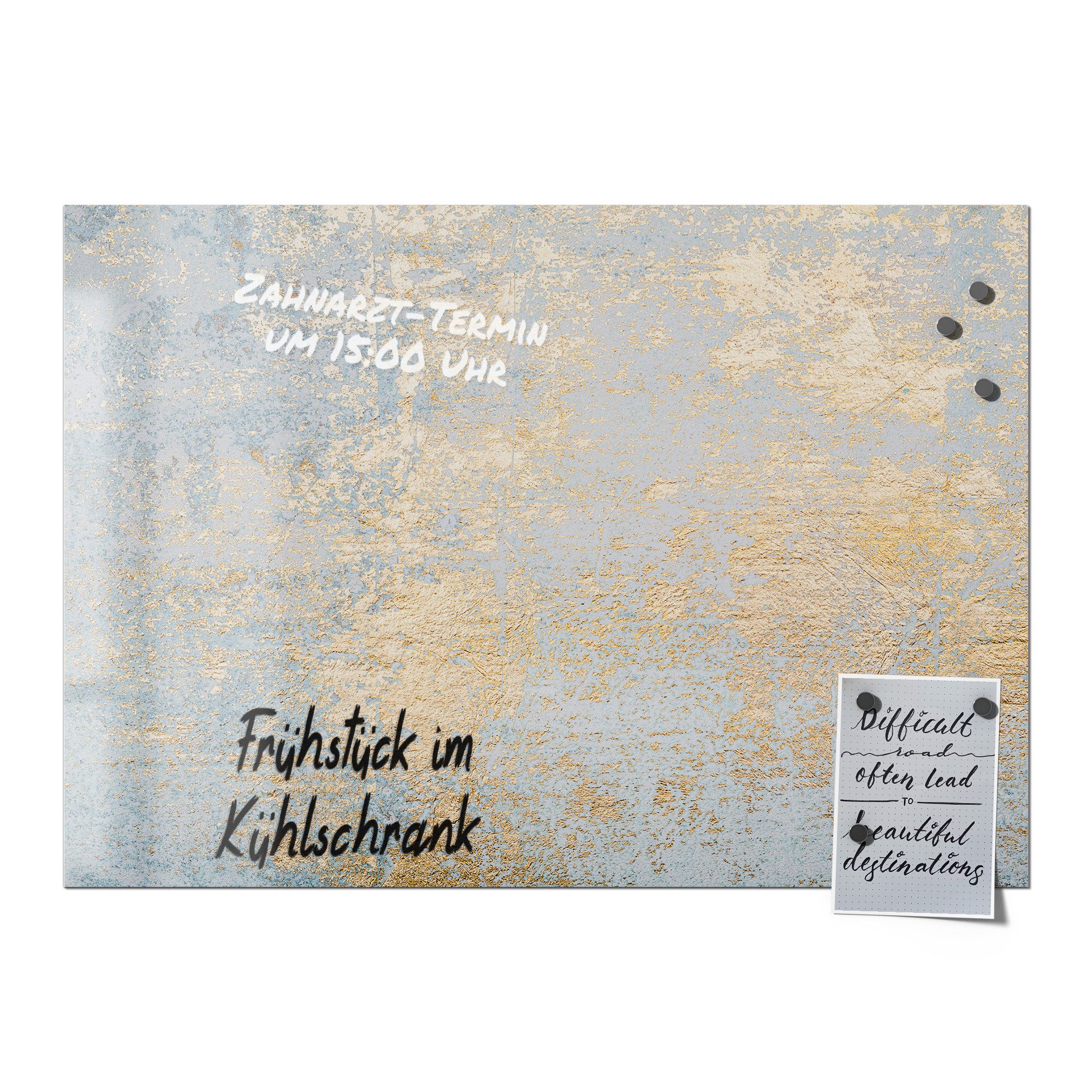 DEQORI Magnetfolie 'Wand mit Gold-Struktur', beschreibbar universal Magnetmatte magnetisch Folie Planer Kalender
