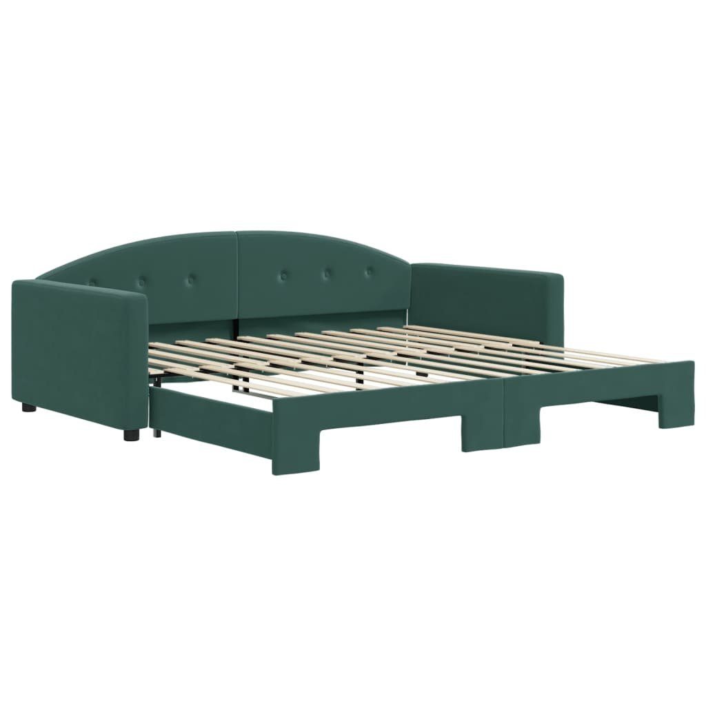 vidaXL Bett Tagesbett Ausziehbar Dunkelgrün 100x200 günstig online kaufen
