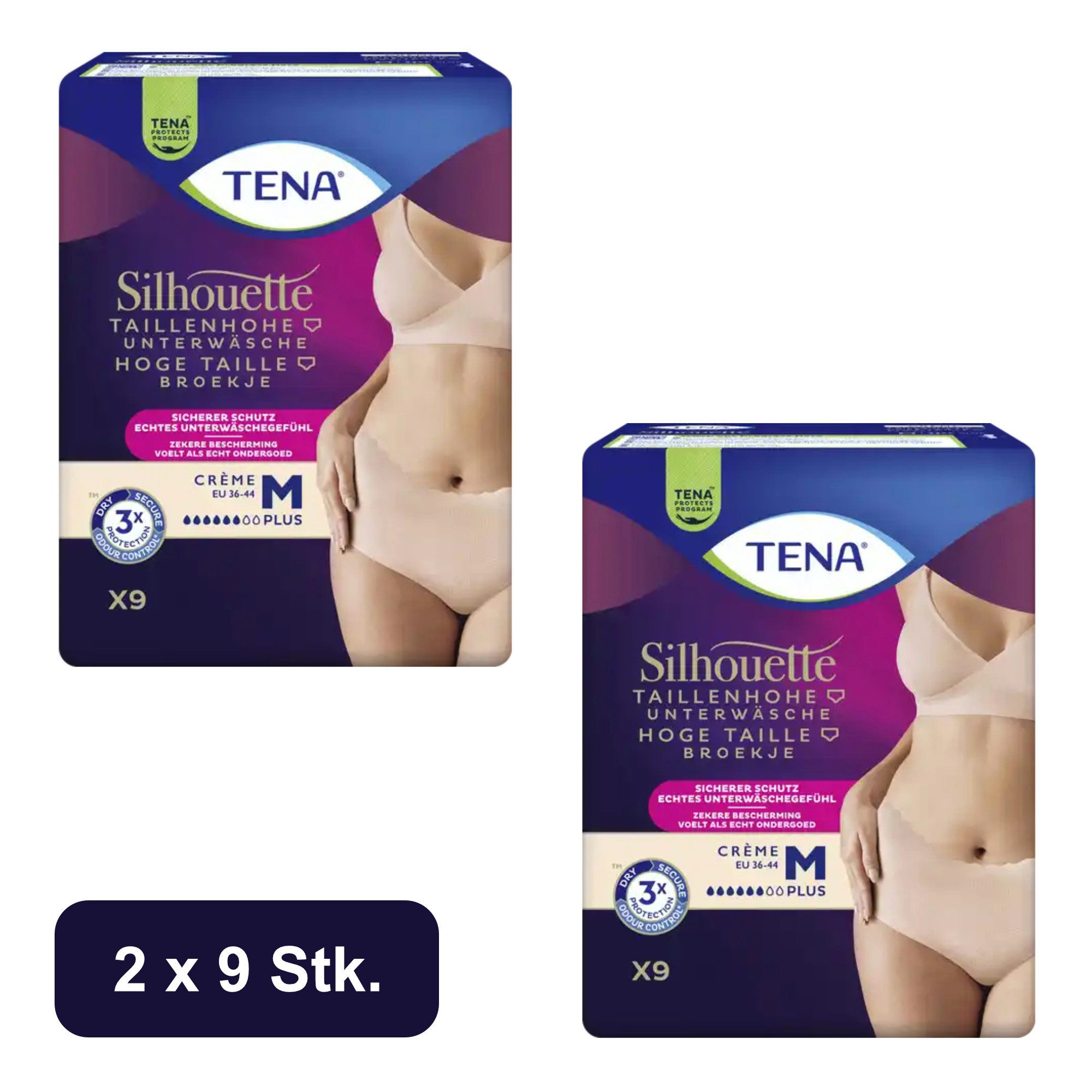 TENA Inkontinenz-Pants TENA - Silhouette Plus Crème, M Gr., 18-St.