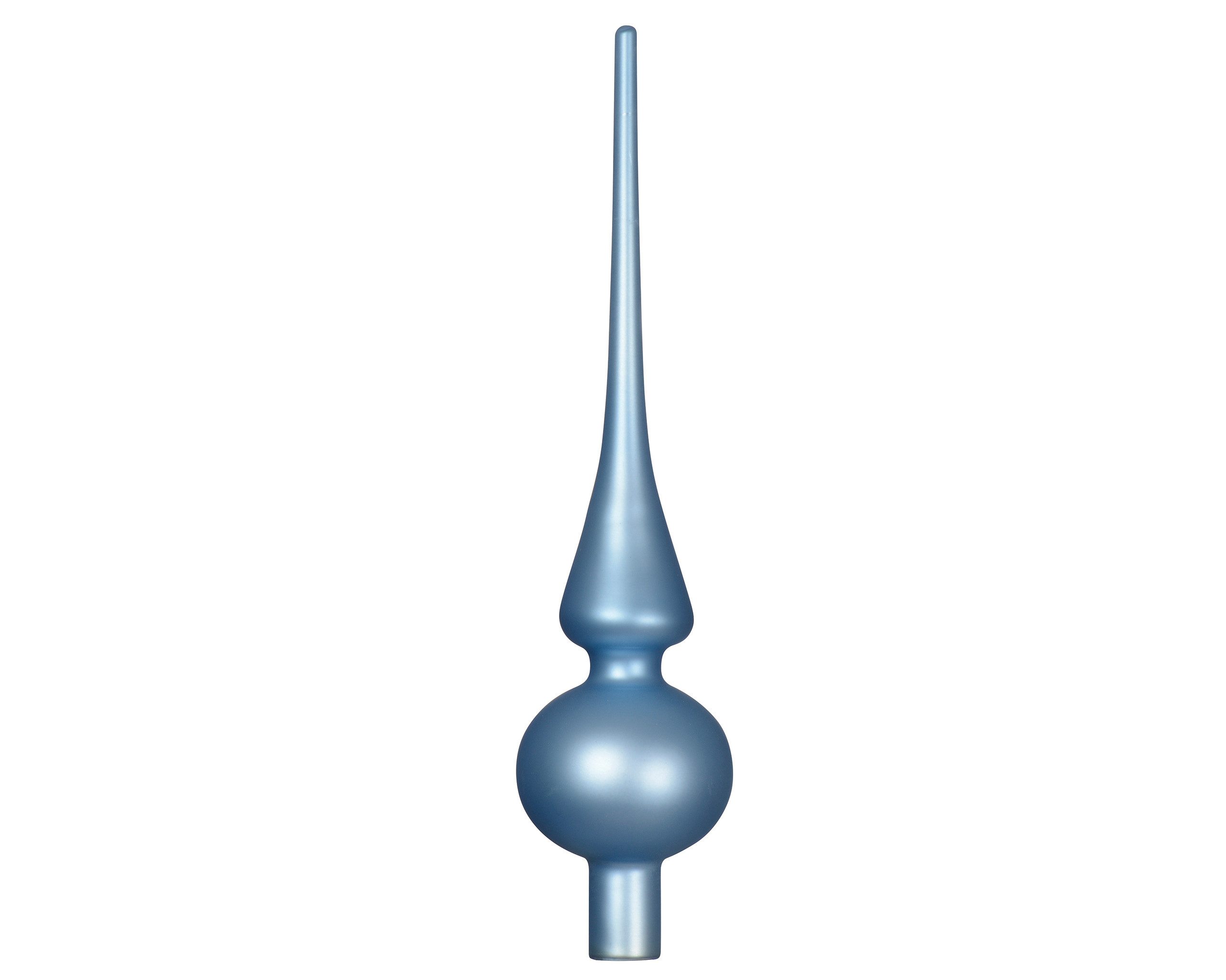 Kaemingk Christbaumspitze, Christbaumspitze Glas 26cm - Eisblau matt