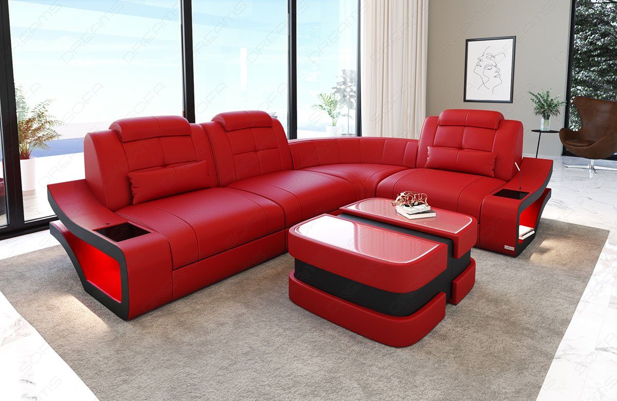 Sofa Dreams Ecksofa Leder Sofa Couch günstig online kaufen