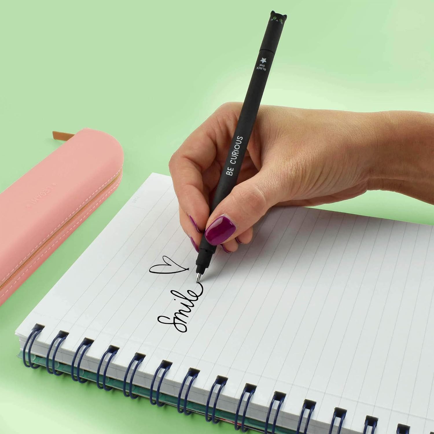 Legami Gelschreiber LEGAMI Gel Stift KITTY Kätzchen mit 3er Refill Schreibfarbe schwarz