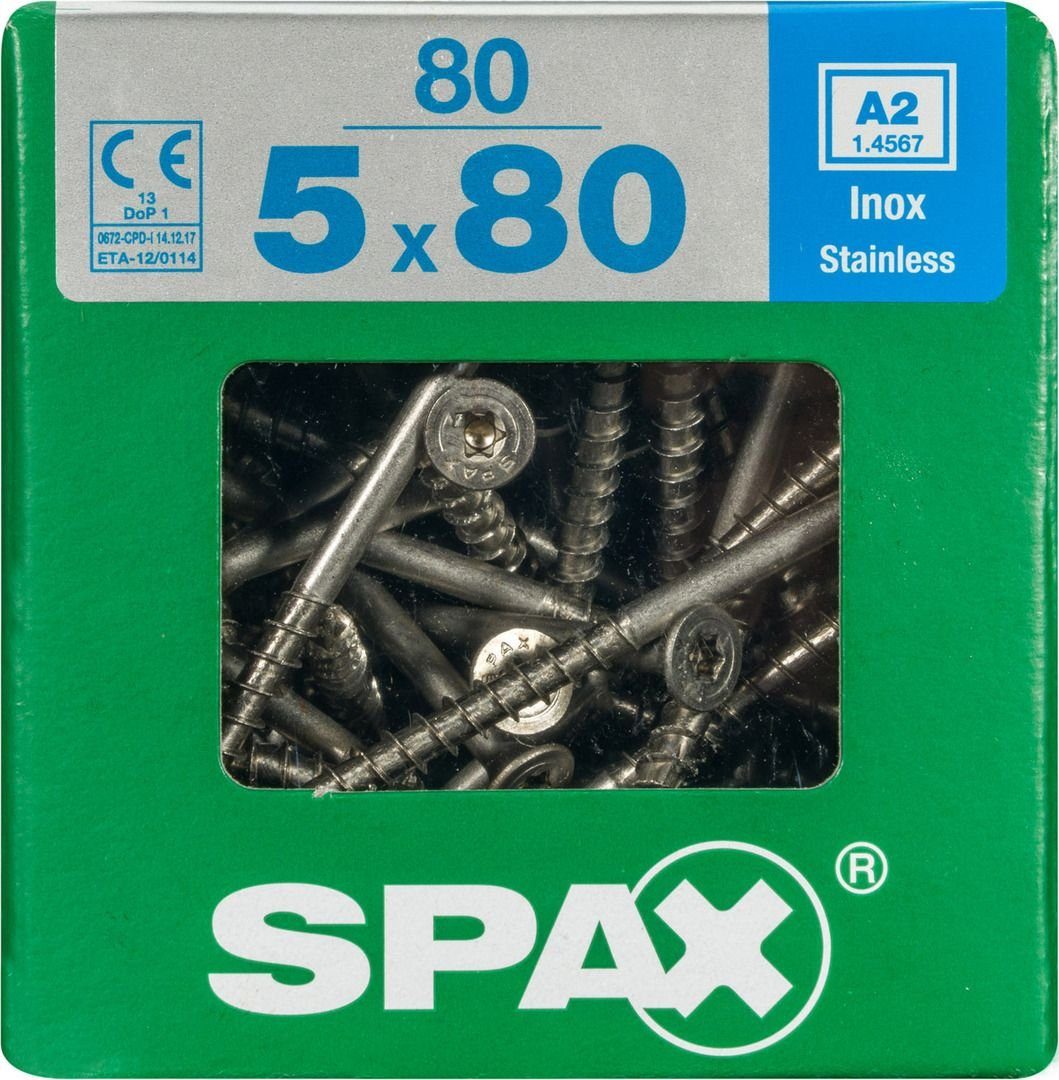 80 Universalschrauben TX SPAX 20 Holzbauschraube - x Spax 80 5.0 mm