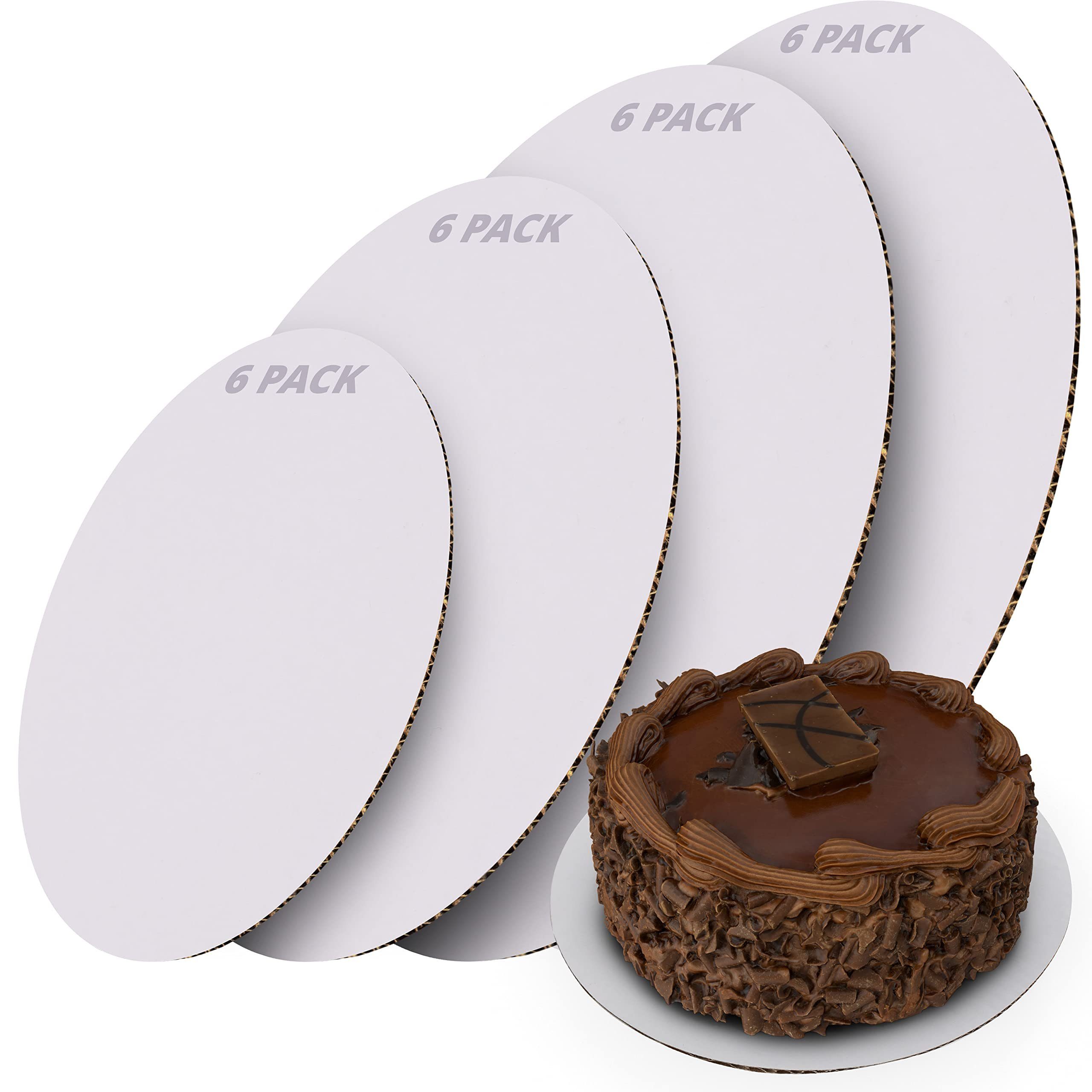 Belle Vous Vorratsdose 24er Tortenplatten Set - Weiße Platten (16, 20, 25, 30 cm), Karton, 24er Set Weiße Tortenplatten - Versch. Größen (16, 20, 25, 30 cm)