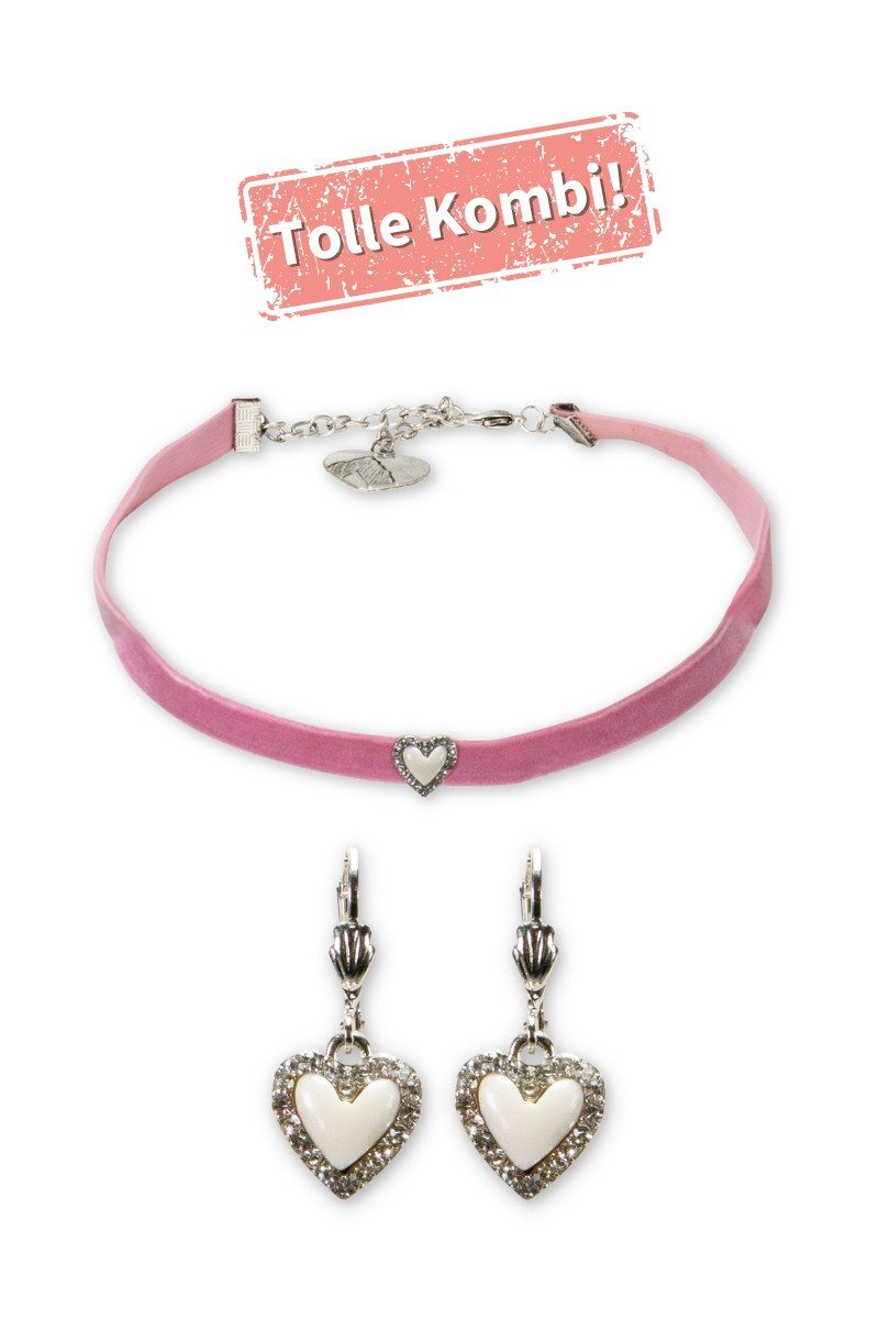 Alpenflüstern Kette mit Anhänger Kropfband - STRASS-HERZ - günstig online kaufen