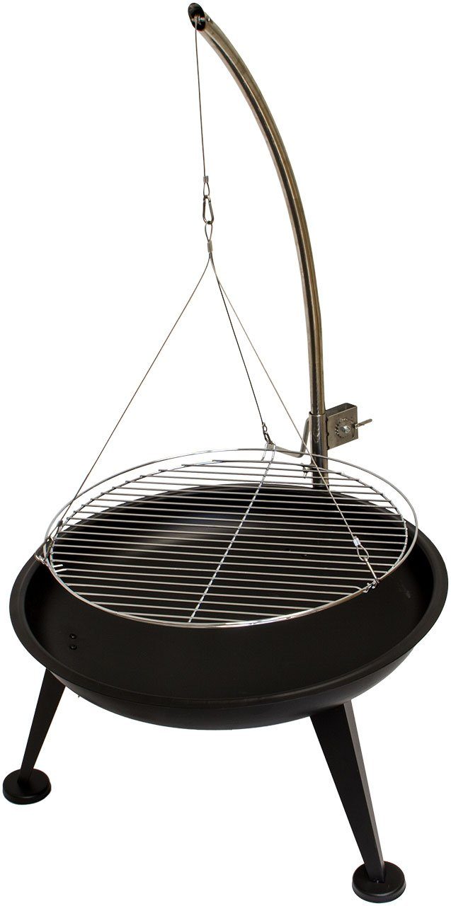 NATIV Garten Feuerschale, Schwenkgrill mit großer Feuerschale