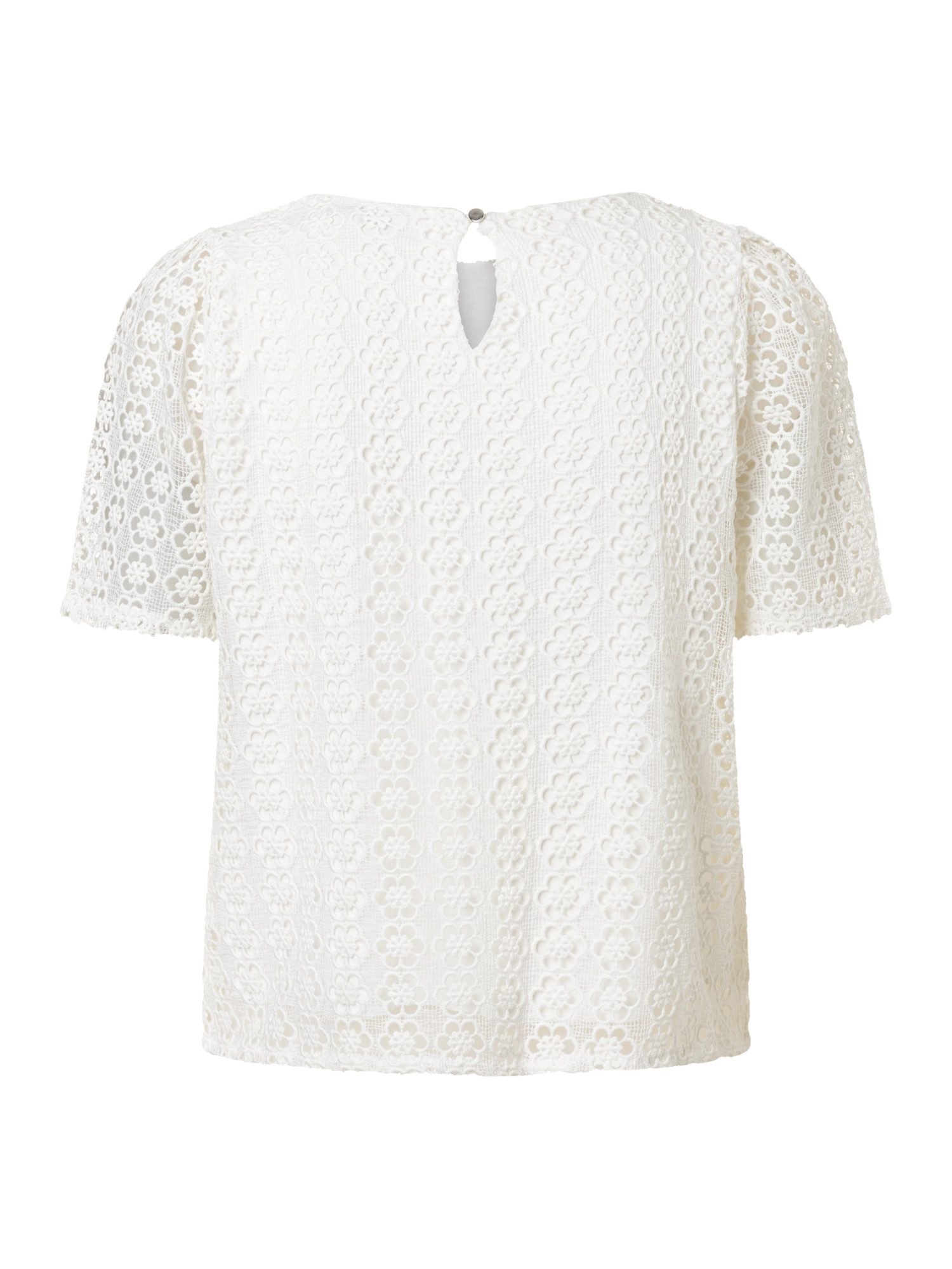 MORE&MORE Kurzarmbluse romantische 1/2 Arm Spitzenbluse