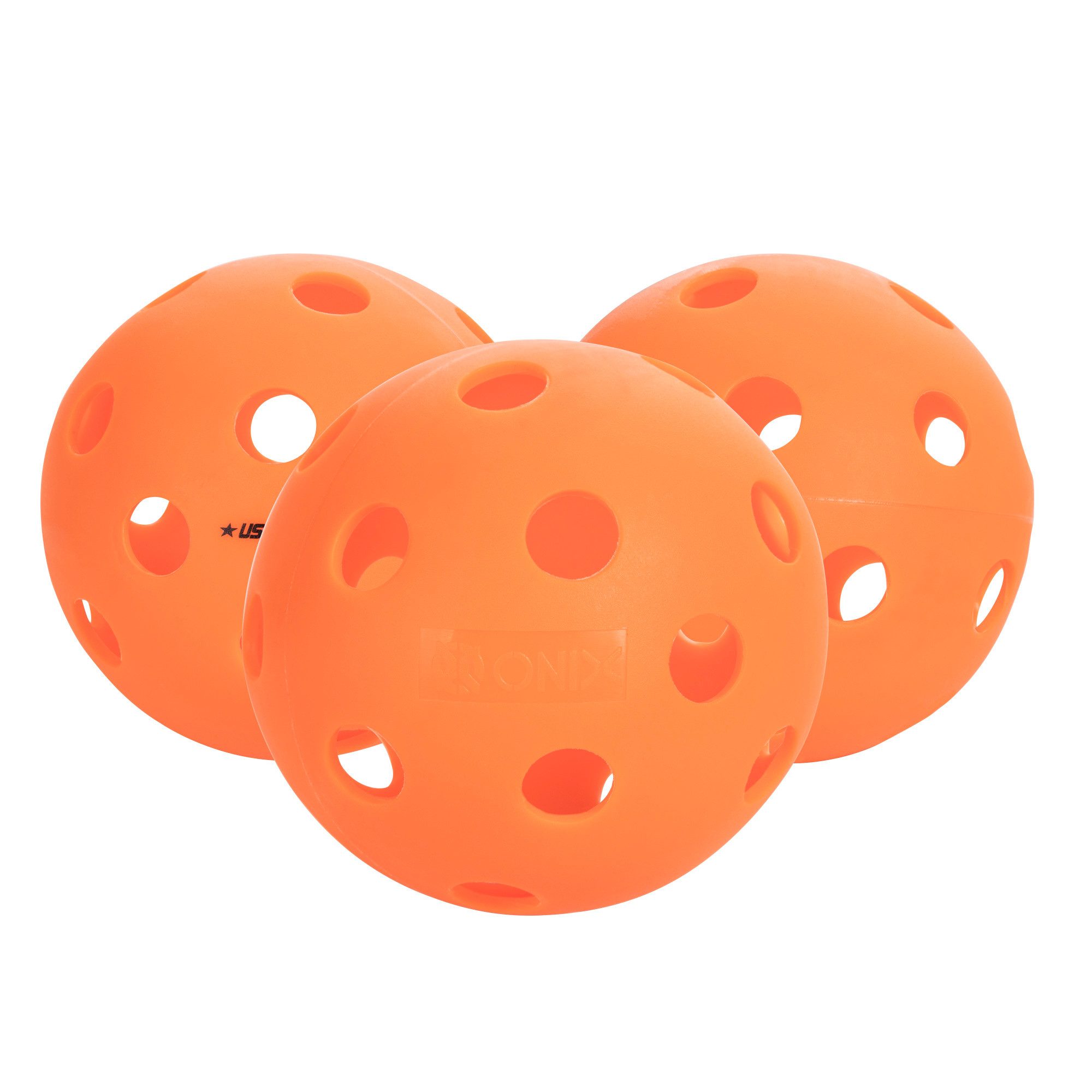 Hammer Pickleball ONIX Pickleball Bälle Fuse Indoor Orange 3-Pack, gelocht
