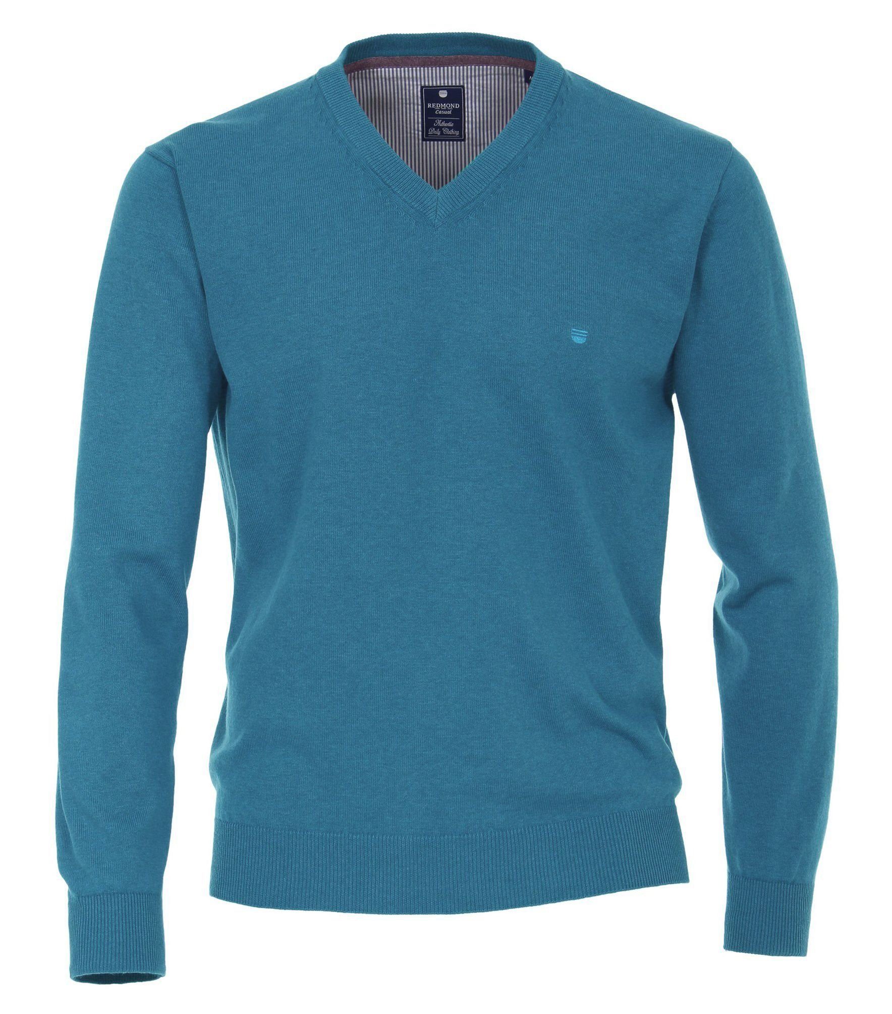 V-Ausschnitt-Pullover blau Redmond 600 (116)