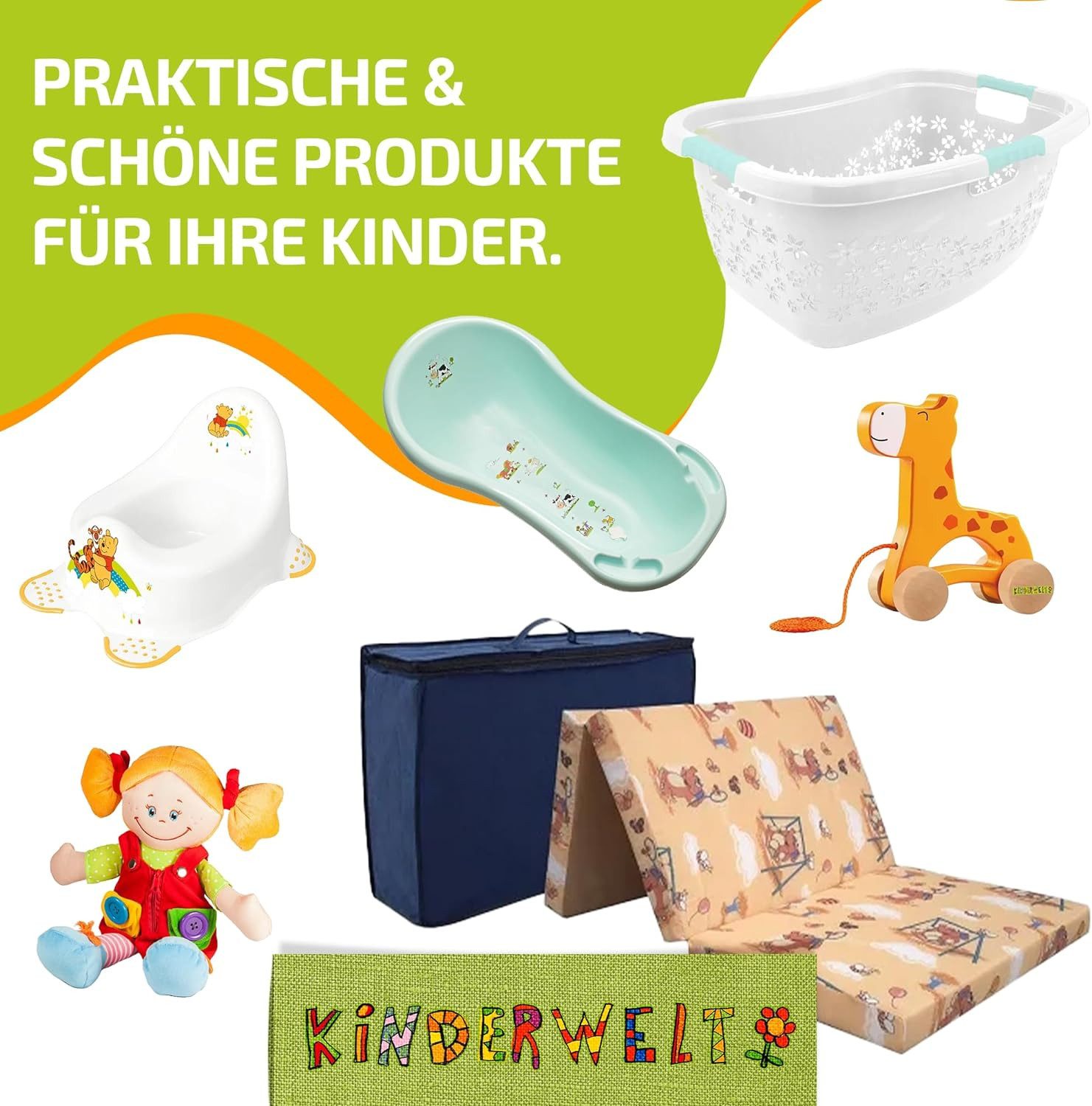 KiNDERWELT Kindergeschirr-Set KiNDERWELT Trinkbecher Set 4 x 250 ml aquamarin aus Kunststoff, Kunststoff