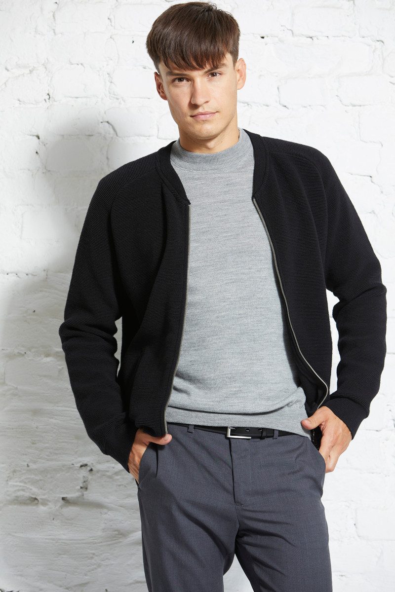 wunderwerk Wollpullover Blouson nervirknit male