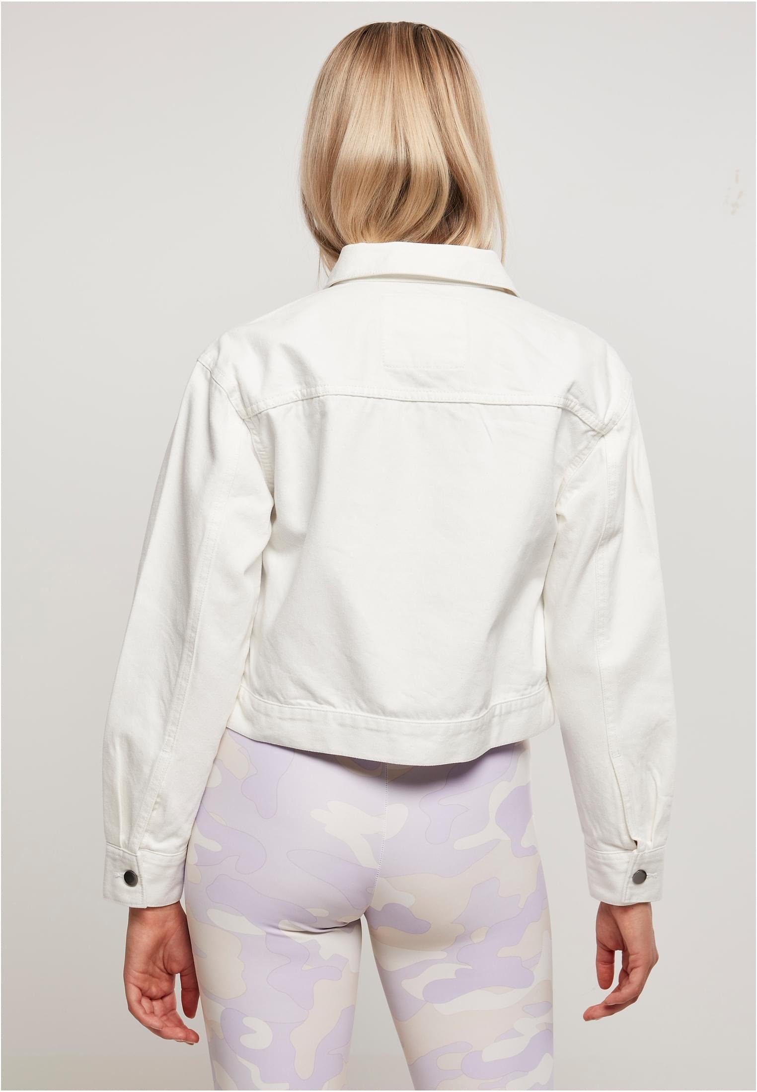 Outdoorjacke Jacket URBAN Worker Damen Ladies Boxy (1-St) Short CLASSICS white