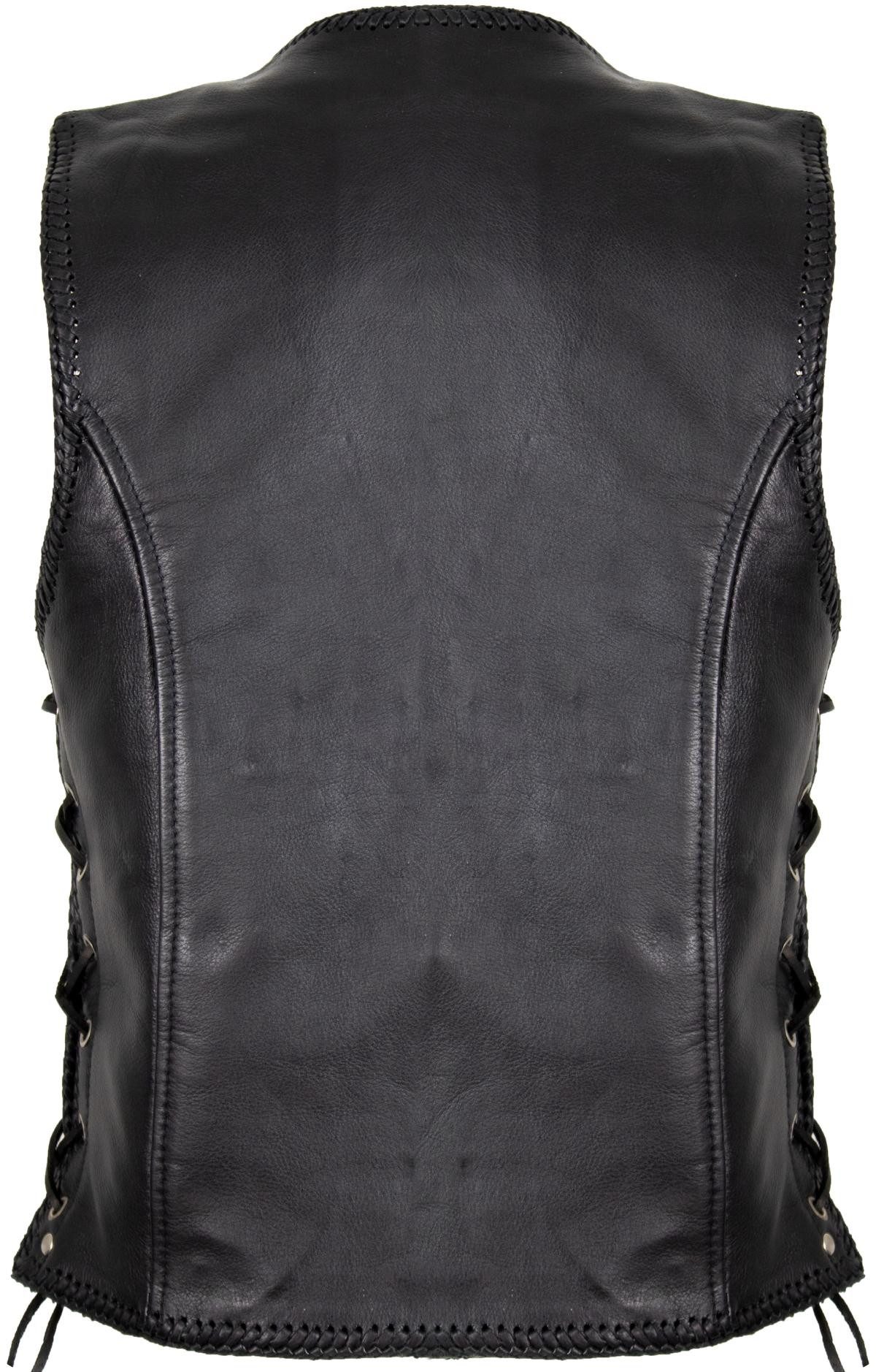 MDM Lederweste Damen Biker Lederweste (Biker Motorrad Lederweste) günstig online kaufen