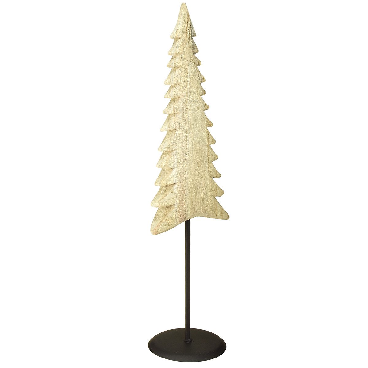 Künstlicher Weihnachtsbaum Holz Tannenbaum Weihnachtsdeko Paulownia Natur FSC 54cm