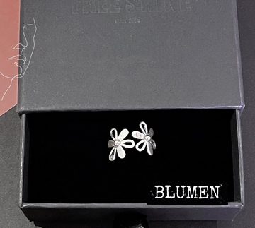 Tree Shine Fingerring 925 Silber Ring Blumen TREE SHINE, mit Geschenkverpackung, 925 Silber ring