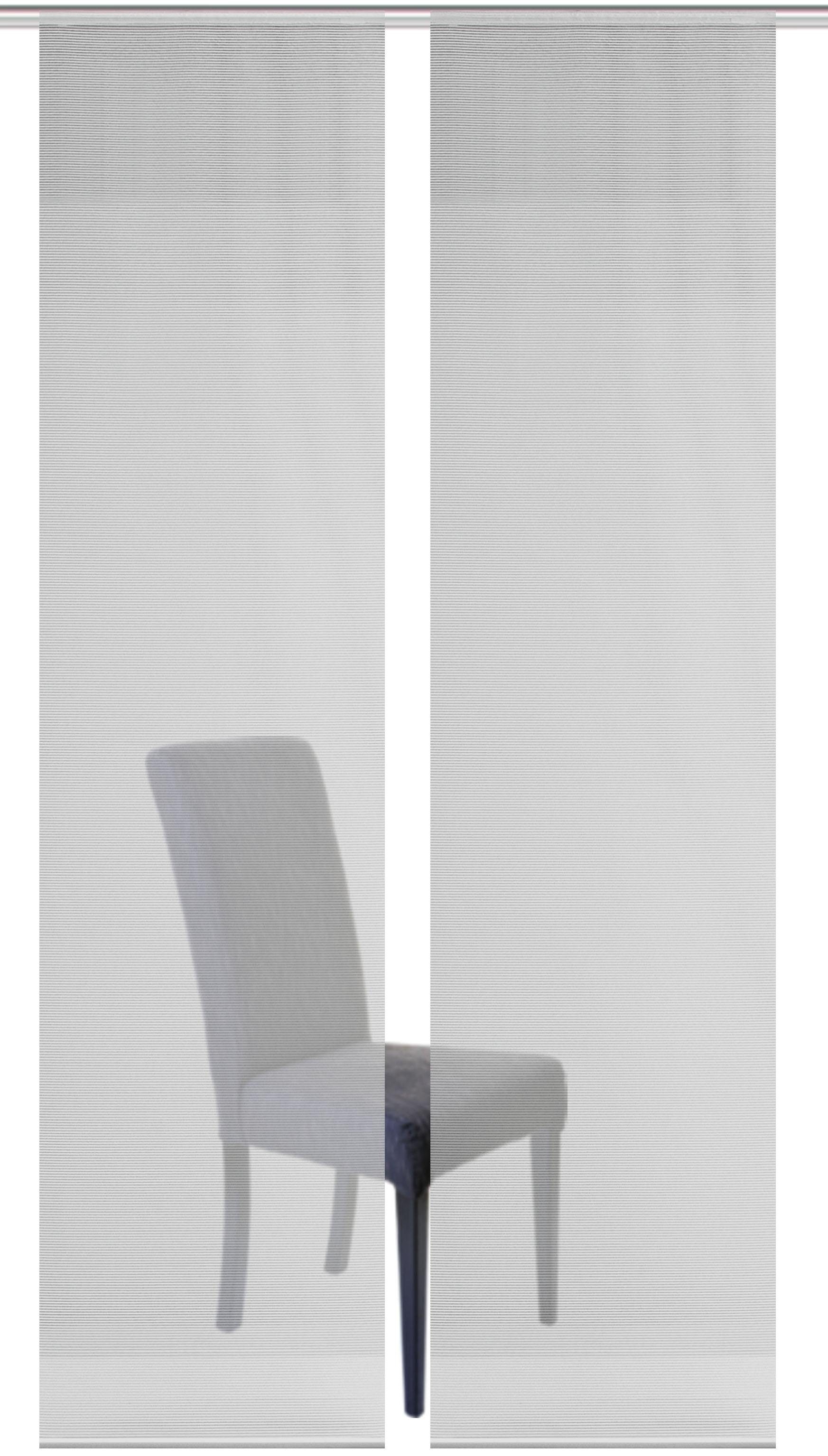 Vision S Schiebegardine 2ER SET ROM (2 St), Paneelwagen, halbtransparent, HxB: 260x60, Schiebevorhang 2er Set Uni