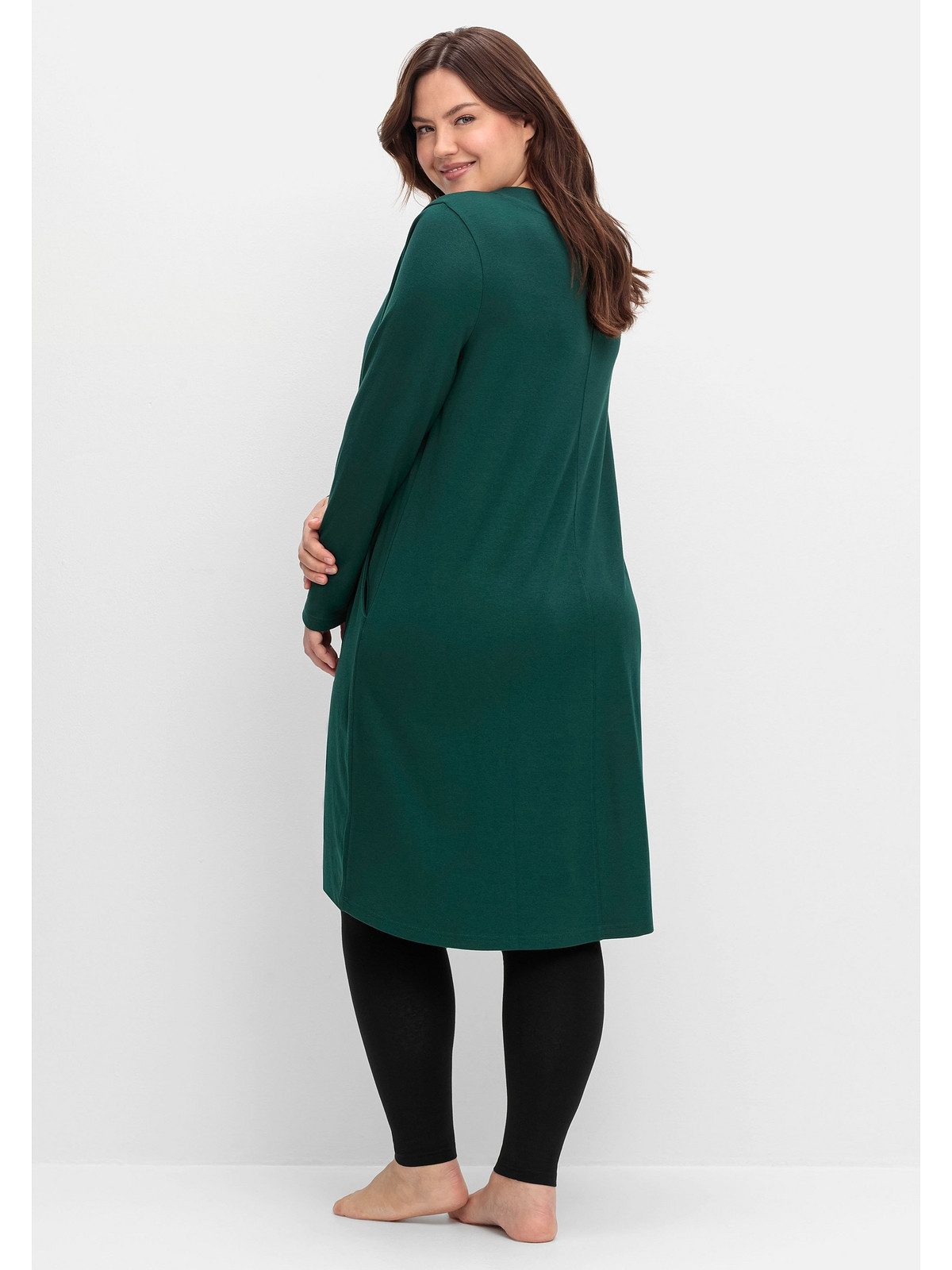 Sheego Sweatkleid Große Größen in A-Linie und Vokuhila-Schnitt