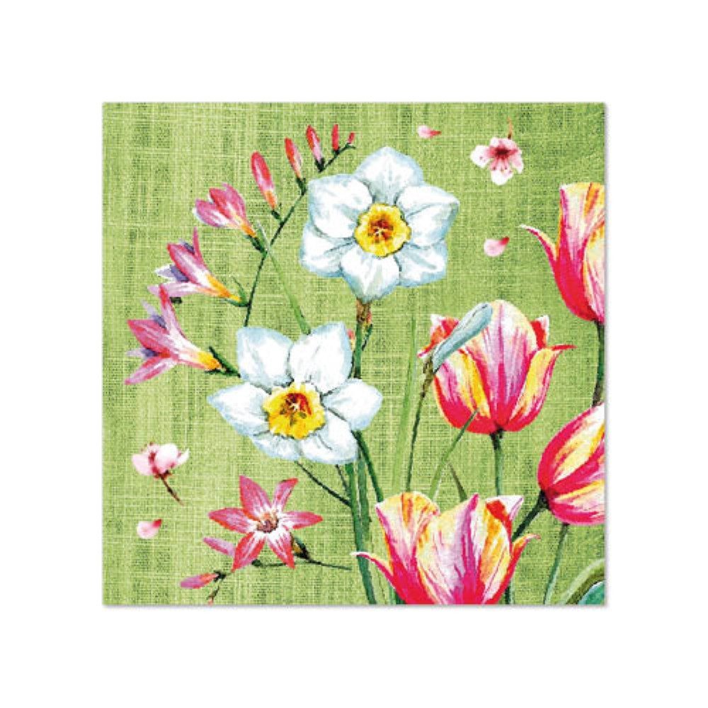 PAPSTAR Papierserviette 50 Servietten, 3-lagig 1/4-Falz 25 cm x 25 cm "Florentina"