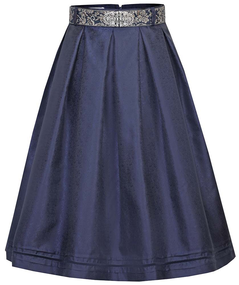 MarJo Trachtenrock Trachtenrock Theresa 65cm dunkelblau