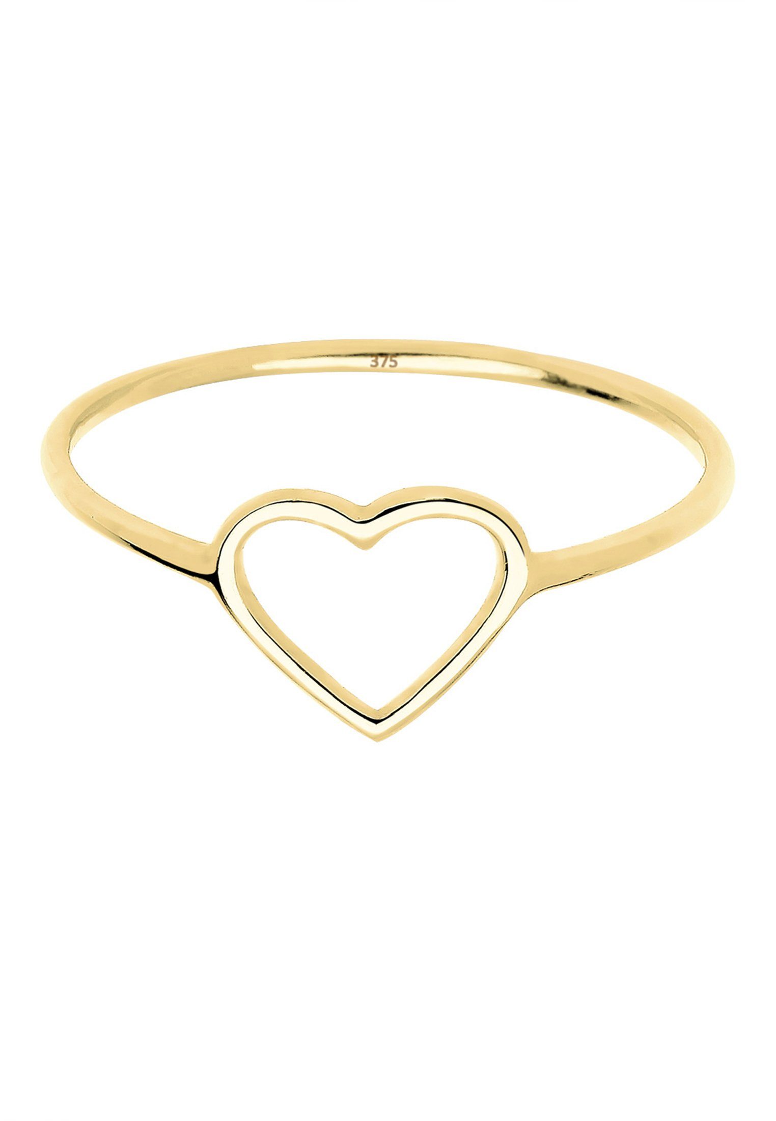 Elli Premium Fingerring Herz 375 Gelbgold, günstig online kaufen