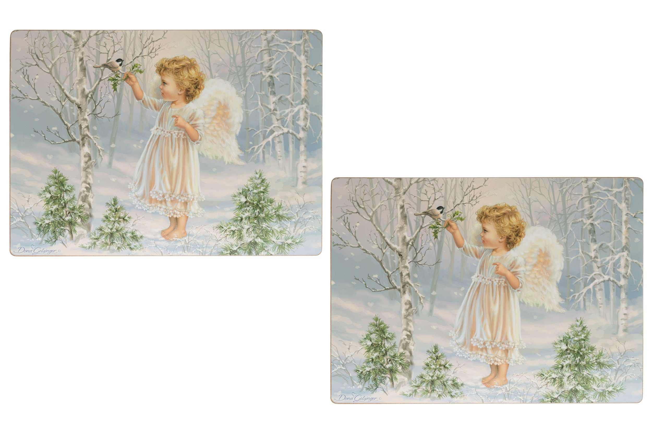 Wohnando Platzset Platzset aus Kork für den Tisch winterlicher Engel - 2er günstig online kaufen