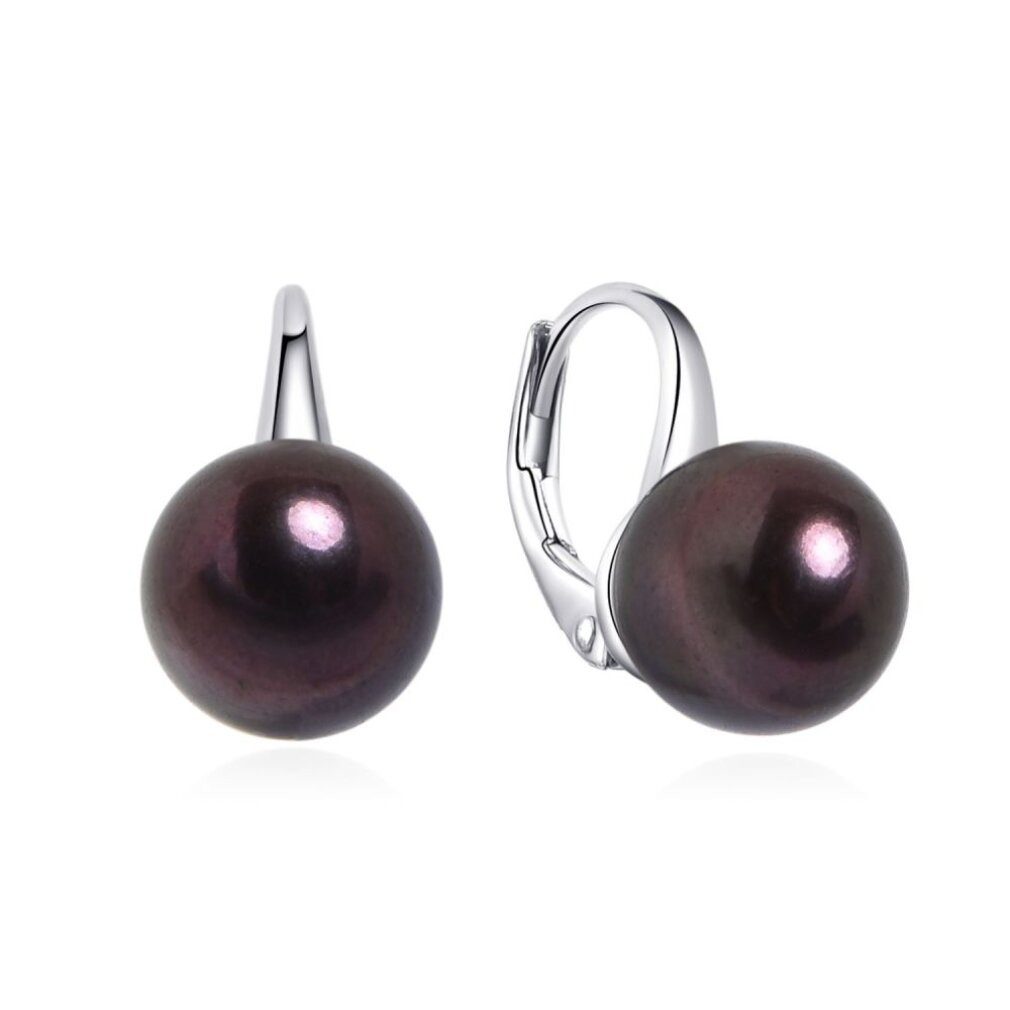 MOISS Ohrring-Set Elegantní støíbrné náunice s èernými perlami EP000092