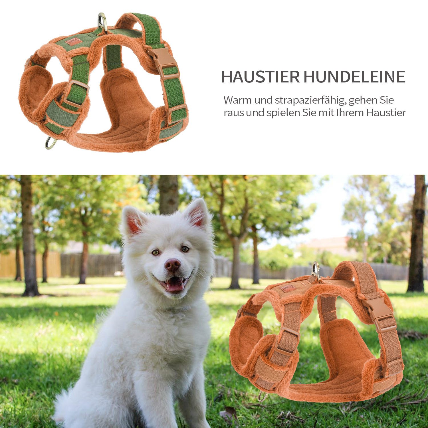 Refttenw Hunde-Geschirr Hund Zuggeschirr,Dog Harness,Einstellbar,Warmes Fle günstig online kaufen