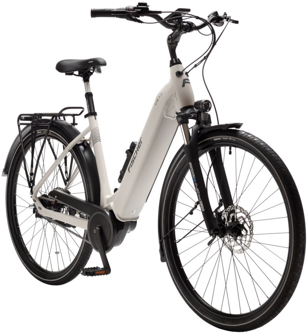FISCHER Fahrrad E-Bike Cityrad CITA 4.3i 630, 7 Gang Shimano NEXUS Schaltwerk, Mittelmotor, 630 Wh, (mit Akku-Ladegerät, mit Werkzeug), Pedelec, Elektrofahrrad für Damen und Herren