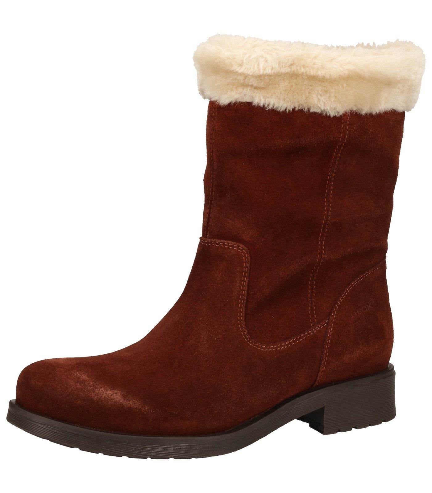 Stiefelette Weinrot Geox Leder/Textil Stiefelette