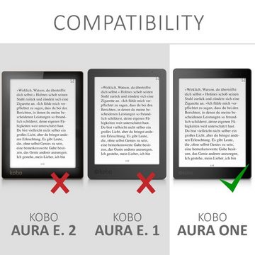 kwmobile E-Reader-Hülle Hülle für Kobo Aura ONE, Schlaufe Ständer - e-Reader Schutzhülle - Flip Cover Case