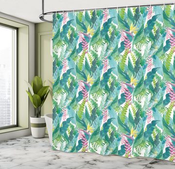 Abakuhaus Duschvorhang Moderner Digitaldruck mit 12 Haken auf Stoff Wasser Resistent Breite 175 cm, Höhe 180 cm, Aquarell Exotische Dschungel Hawaii