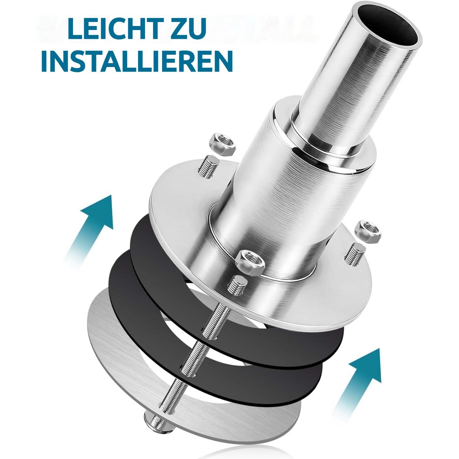 JOYOLEDER Auspuff-Flexrohr Durch Rumpf Auspuff Hautanpassung Edelstahl Standheizung Auspuffrohr, (für 24mm Abgasschlauch Schiffsauspuff Rohrauspuff Dieselheizung Zubehör), Standheizung Auspuff für LKW Boot Auto