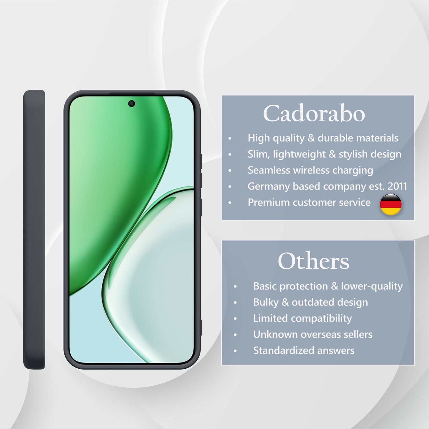 Cadorabo Handyhülle für Honor X70 Hülle Honor X70, Hülle TPU Silikon Schutzhülle Flexible Handyhülle Cover Case