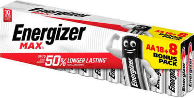Energizer »MAX AA 18+8 gratis Box« Batterie, LR06 (26 St)