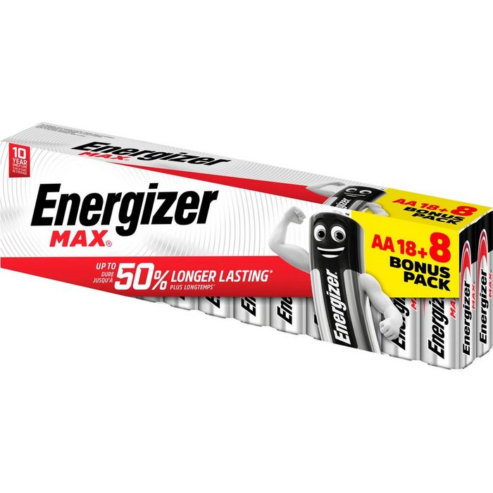 Energizer MAX AA 18+8 gratis Box Batterie LR06 (26 St)