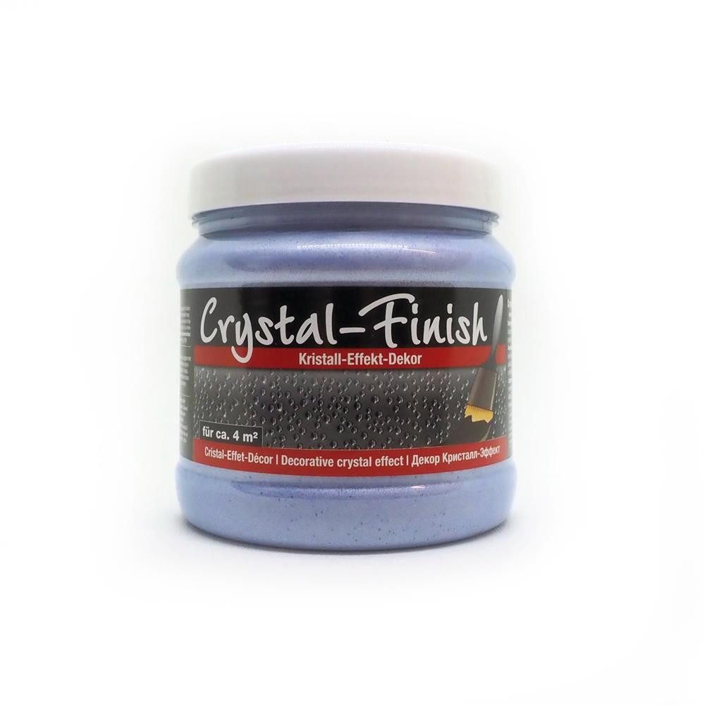 PUFAS Acrylfarbe Crystal-Finish - Kristall-Effekt-Dekor, Ocean Blau 750 ml für ca. 4 m²