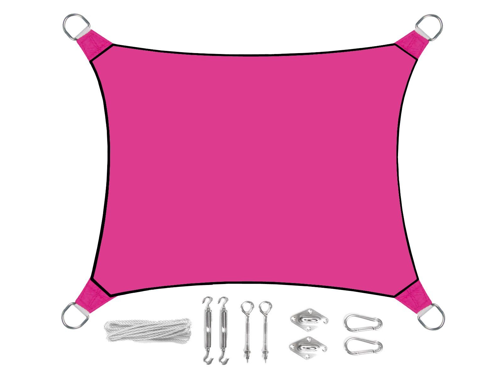 PEREL Sonnensegel, rechteckig 2x3m 3x4m Balkon günstig online kaufen