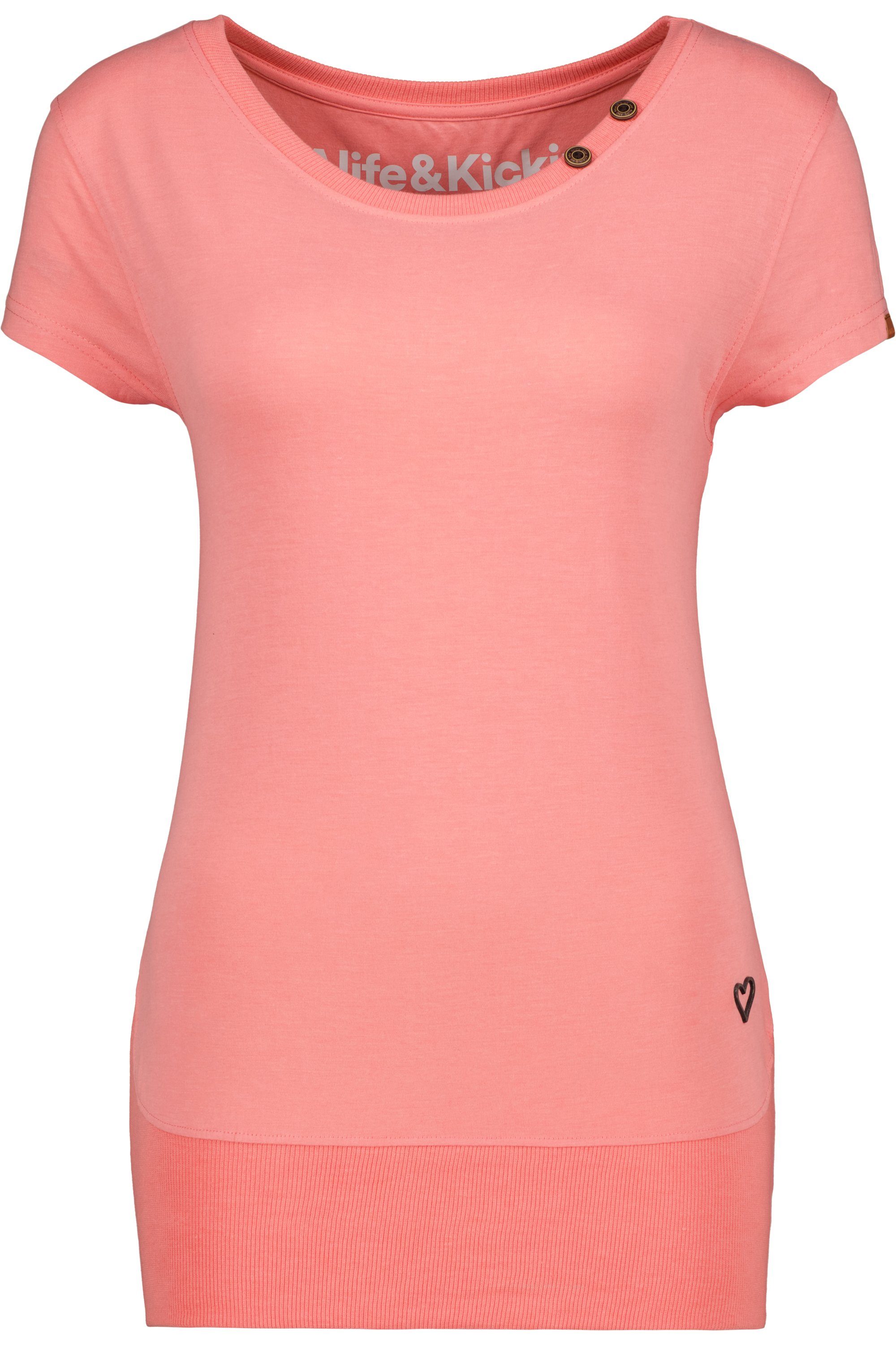 peach T-Shirt Shirt & CocoAK T-Shirt Kickin A Alife Damen melange