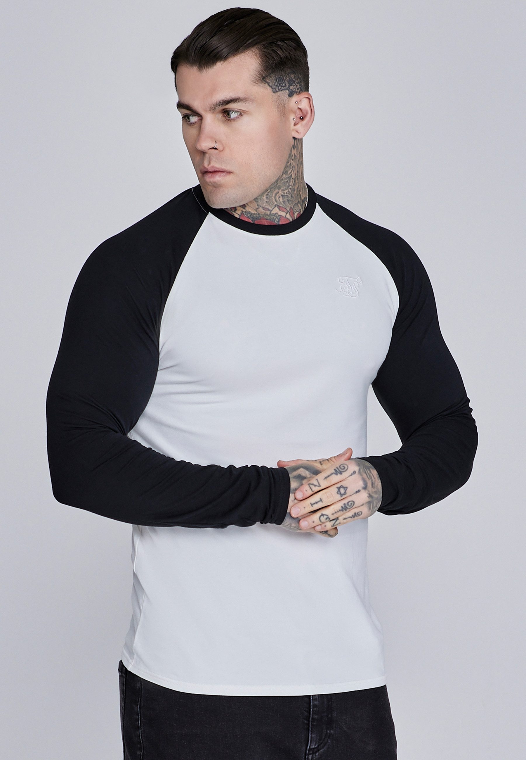 Langarmshirt SikSilk Herren LS Muscle Fit T-Shirt