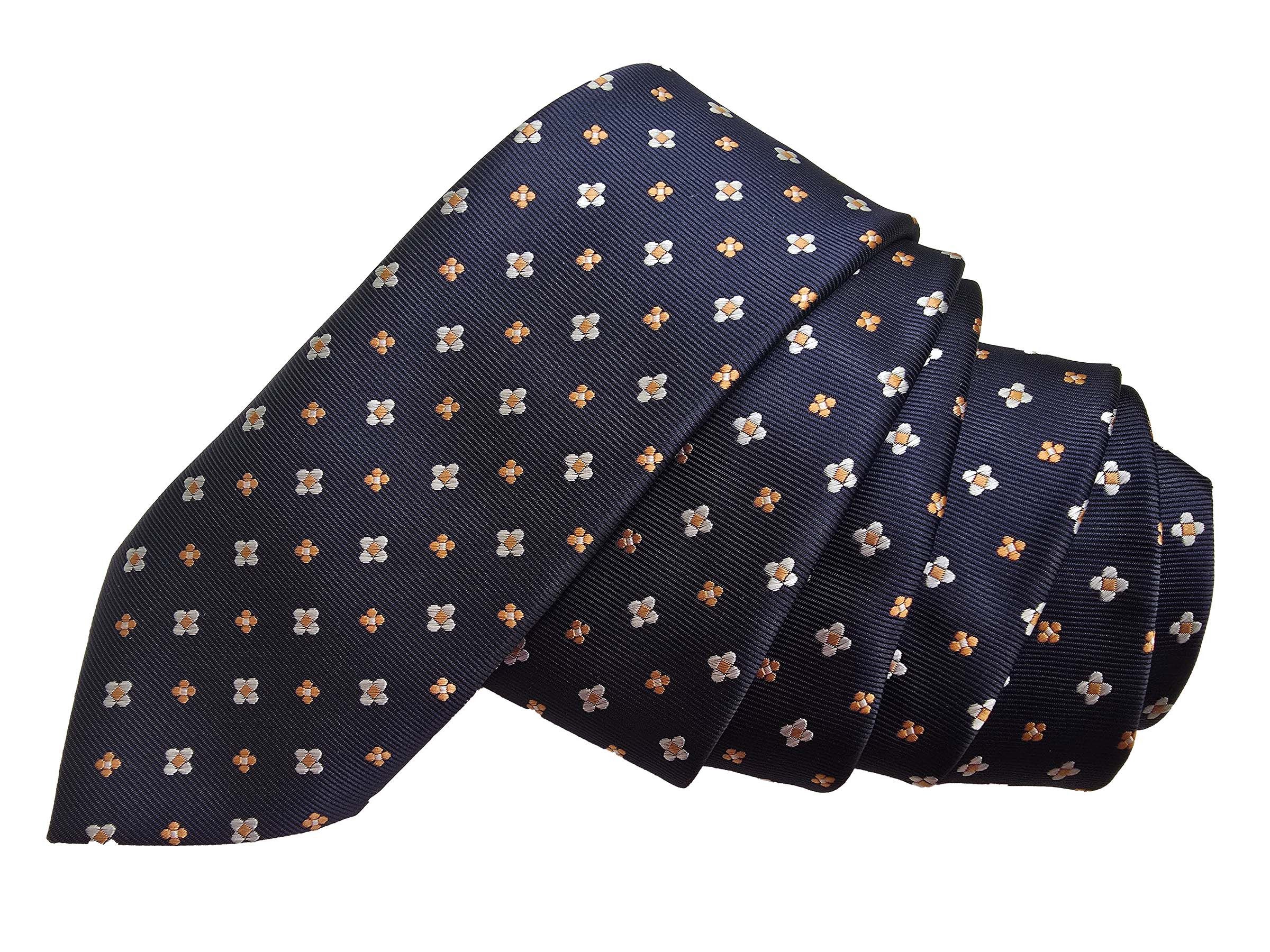 Moschen-Bayern Krawatte Seidenkrawatte Krawatte Herrenkrawatte 100% Seide 4-tlg. Geschenkbox Set-4tlg. - Krawatte + Einstecktuch + Manschettenknöpfe + Nadel