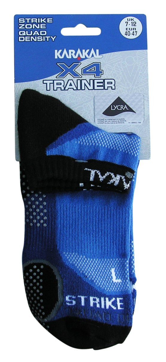 Karakal Socken Indoorsocke X4 Trainer blau/schwarz - 1 Paar