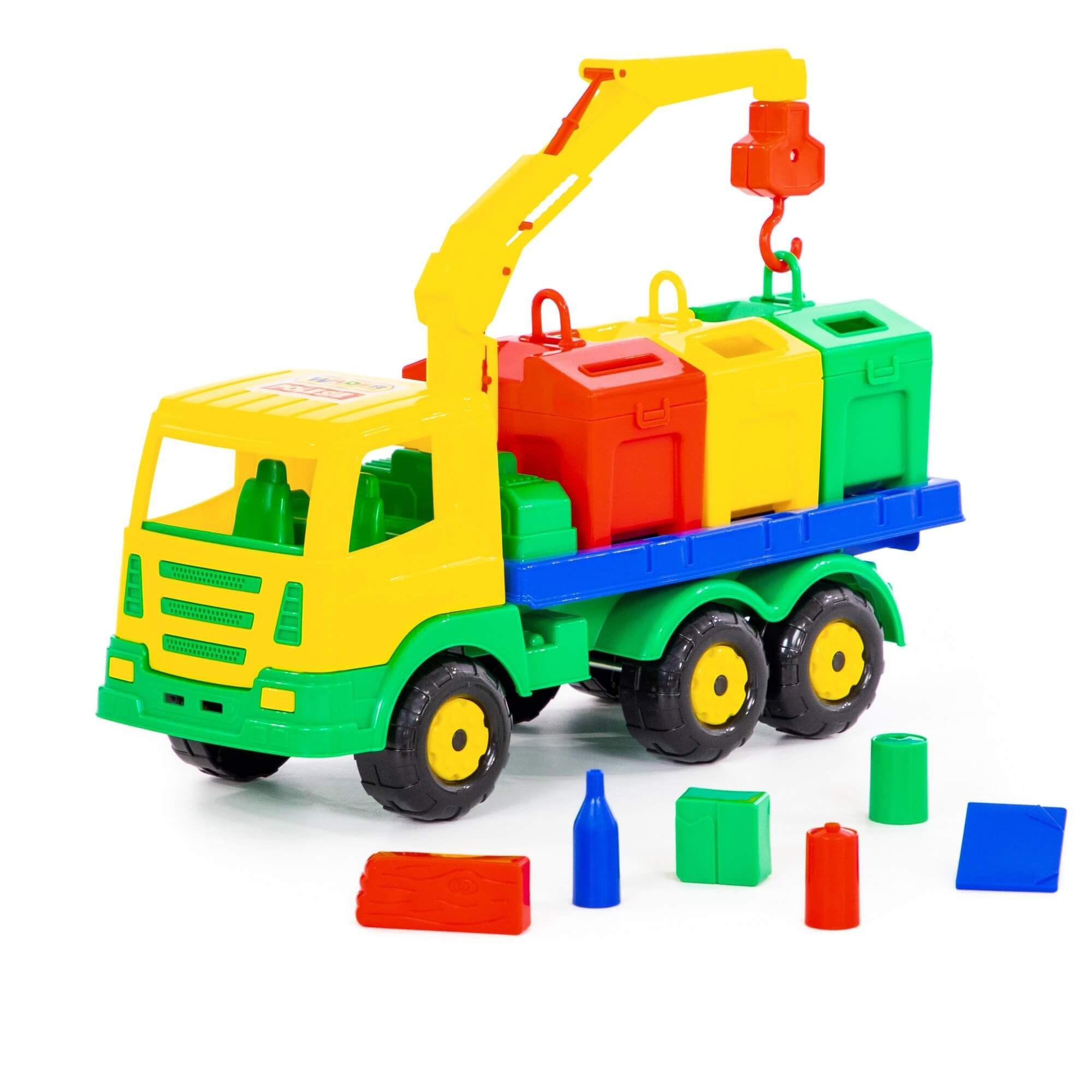 WADER QUALITY TOYS Spielzeug-Müllwagen Super Truck Container Lastwagen LKW  42 cm