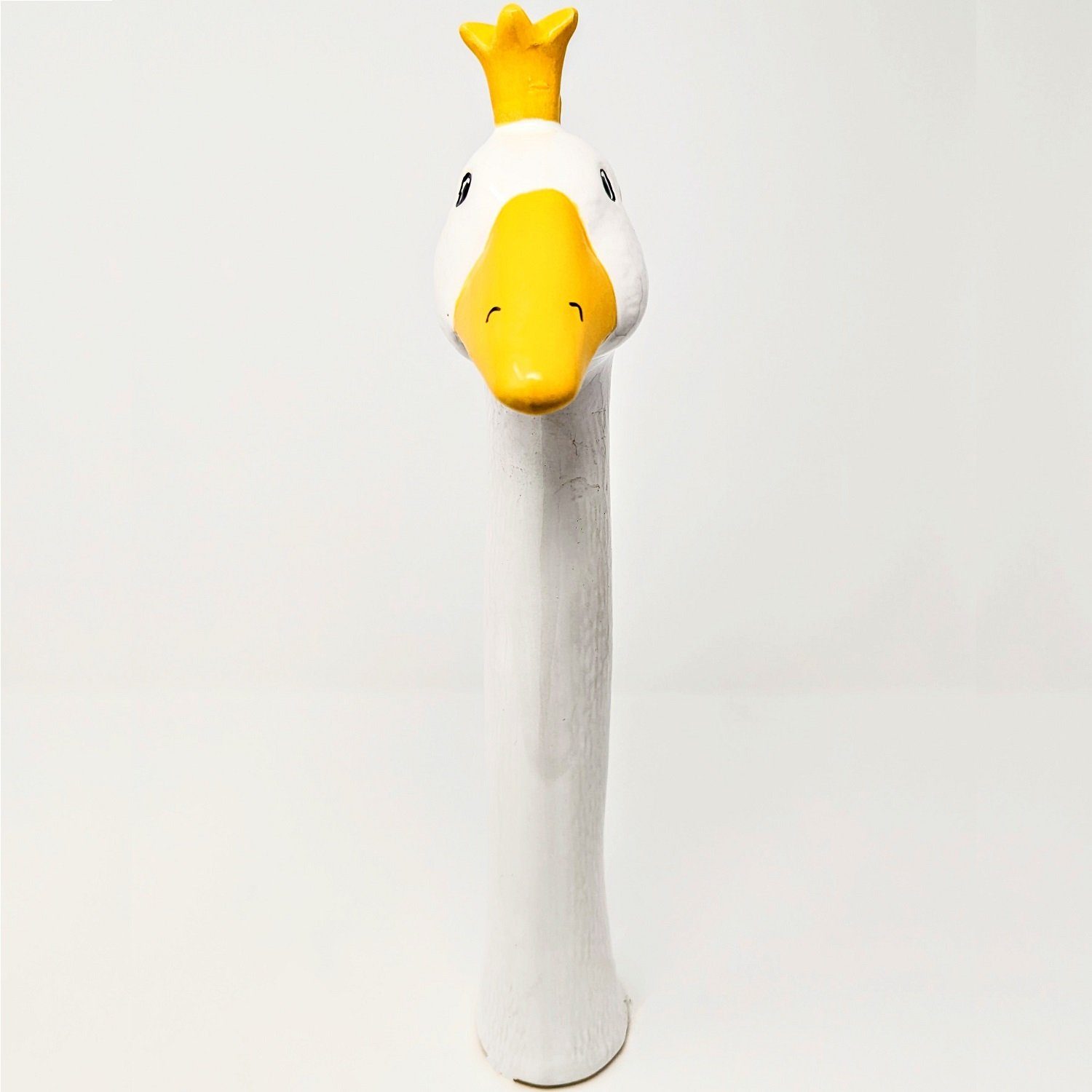 Stab, in Made ohne 38 Keramik - ca. Dekofigur Gänse-Hals cm Germany L ThoKuToys Krone