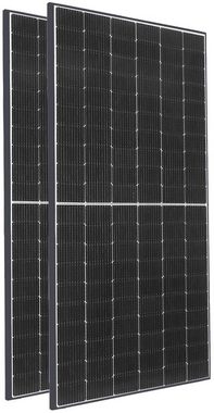 offgridtec Solaranlage Solar-Direct 830W HM-800, 415 W, Monokristallin, Schukosteckdose, 10m Kabel, Montageset für Balkongeländer, Stromzähler